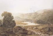 John varley jnr The Vallery of the Mawddach Watercolour (mk47) oil painting picture wholesale